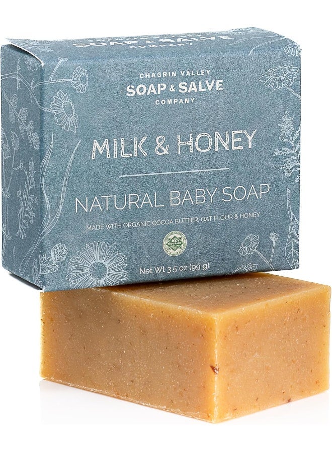 Chagrin Valley Soap & Salve Organic and Natural Baby Bar for Baby's Sensitive Skin - 3.5 OZ - Image 1