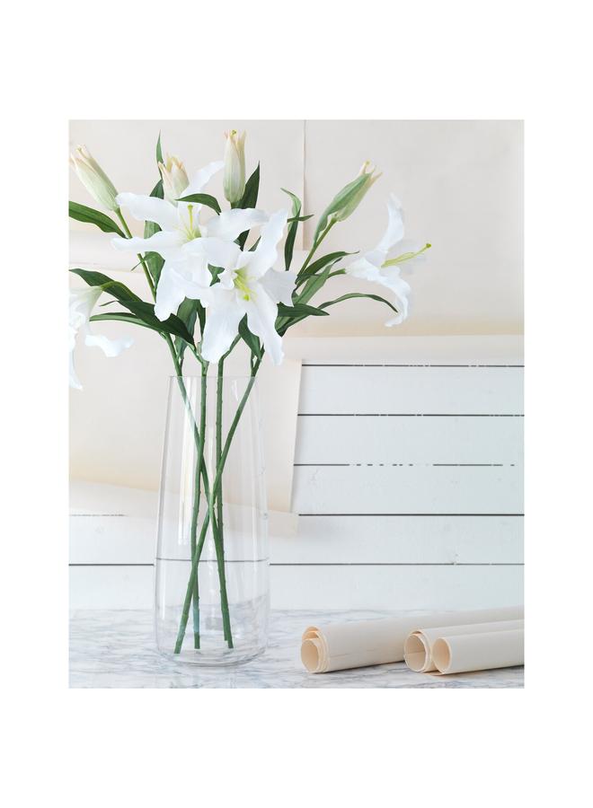 Zaboon Artificial Flower, Lily/White, 85 Cm - Image 2
