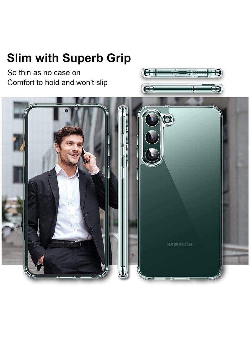 YoYoTech Samsung Galaxy S23 Case 6.1 inch 2023 Crystal Clear Anti Yellowing Strong Drop Resistent Top Grade Protection Thin ShockProof Anti Scratch Hard Back Cover  - Image 5