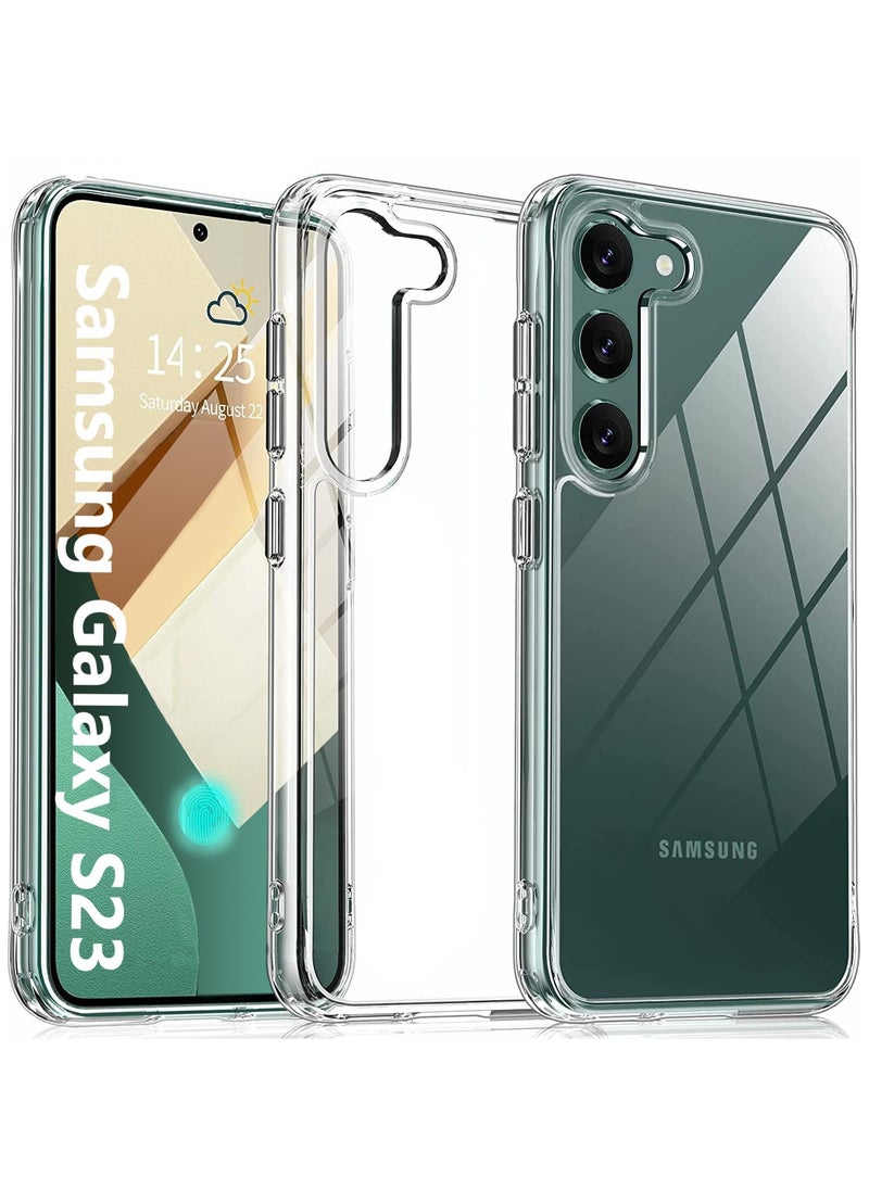 YoYoTech Samsung Galaxy S23 Case 6.1 inch 2023 Crystal Clear Anti Yellowing Strong Drop Resistent Top Grade Protection Thin ShockProof Anti Scratch Hard Back Cover  - Image 1