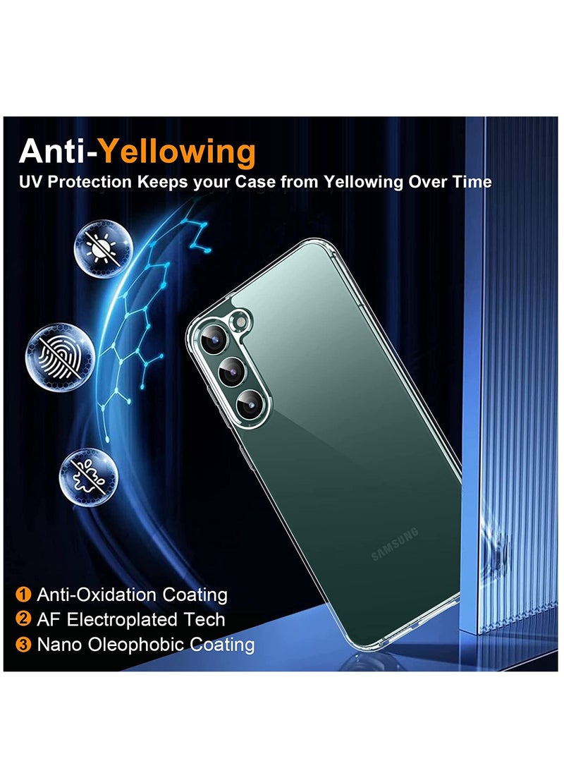 YoYoTech Samsung Galaxy S23 Case 6.1 inch 2023 Crystal Clear Anti Yellowing Strong Drop Resistent Top Grade Protection Thin ShockProof Anti Scratch Hard Back Cover  - Image 2