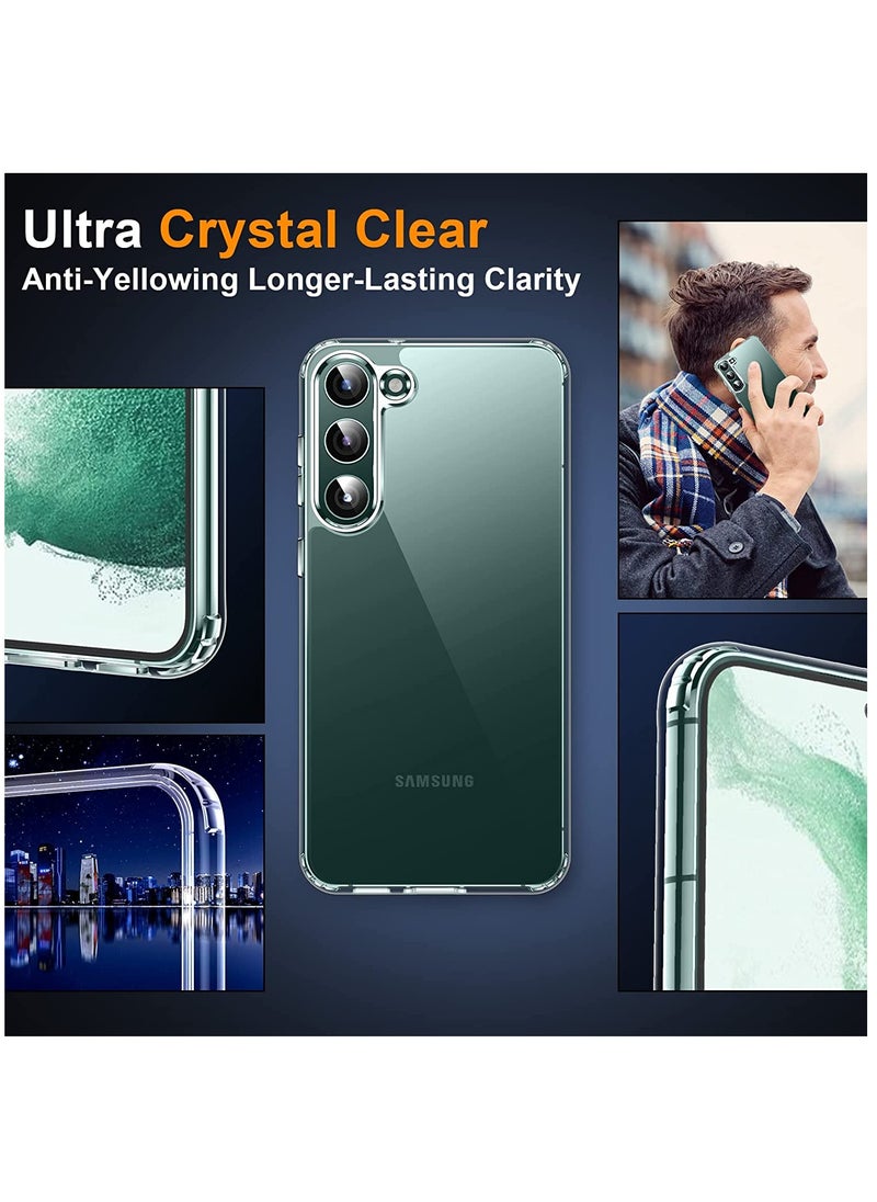 YoYoTech Samsung Galaxy S23 Case 6.1 inch 2023 Crystal Clear Anti Yellowing Strong Drop Resistent Top Grade Protection Thin ShockProof Anti Scratch Hard Back Cover  - Image 4