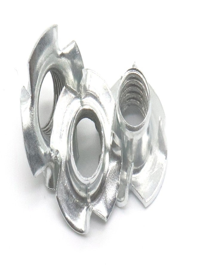 binifiMux صواميل binifiMux M6 x 8mm T مطلية بالزنك، صواميل T رباعية الشعب، تُركّب في الأثاث الخشبي، عبوة من 25 قطعة - Image 1