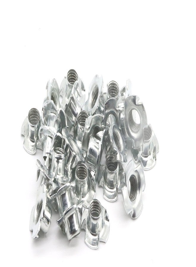 binifiMux صواميل binifiMux M6 x 8mm T مطلية بالزنك، صواميل T رباعية الشعب، تُركّب في الأثاث الخشبي، عبوة من 25 قطعة - Image 2