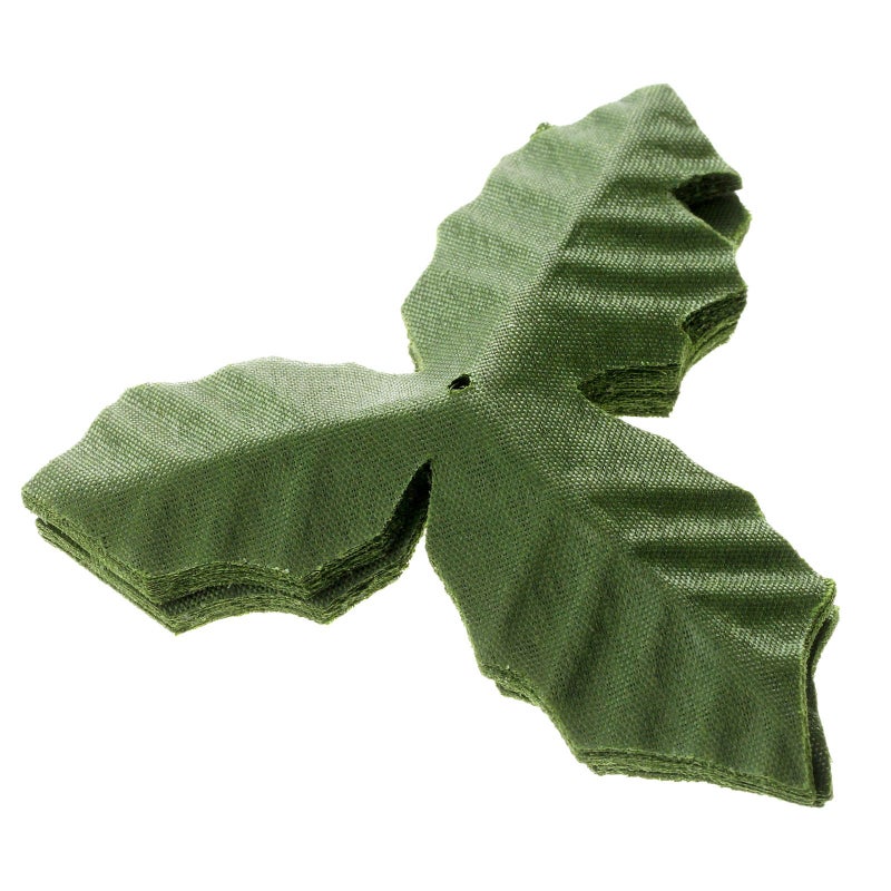 dophee 50Pcs Artifical Leaves Rose Flower Leaf Wedding Bouquet Garden Home Decor Crafts  Green - Image 1