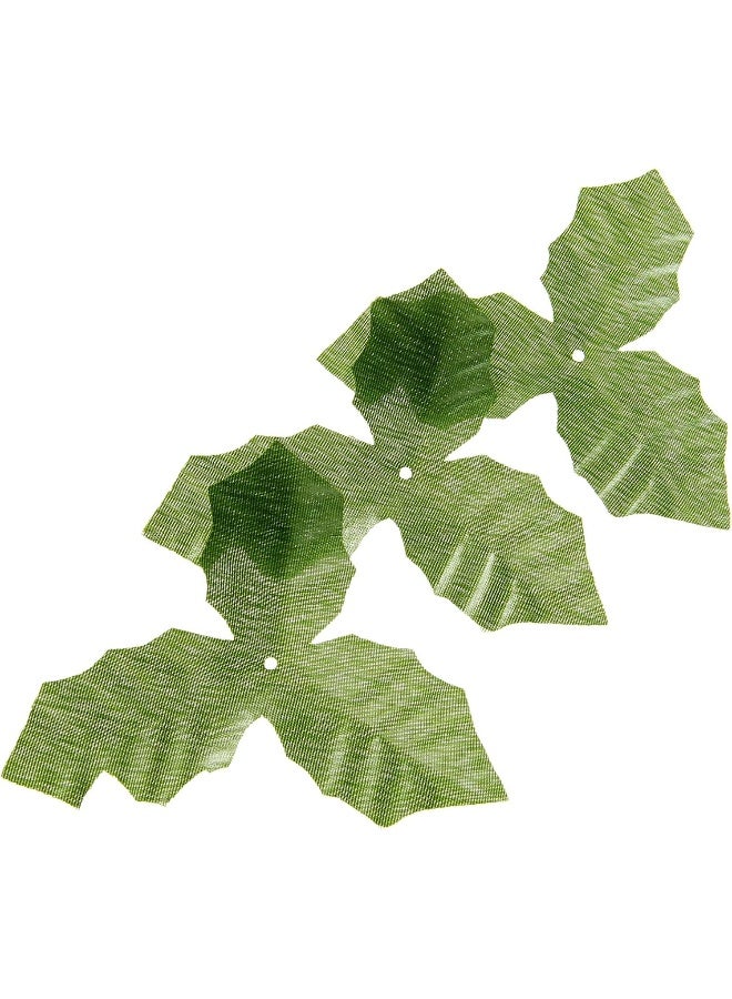dophee 50Pcs Artifical Leaves Rose Flower Leaf Wedding Bouquet Garden Home Decor Crafts  Green - Image 2