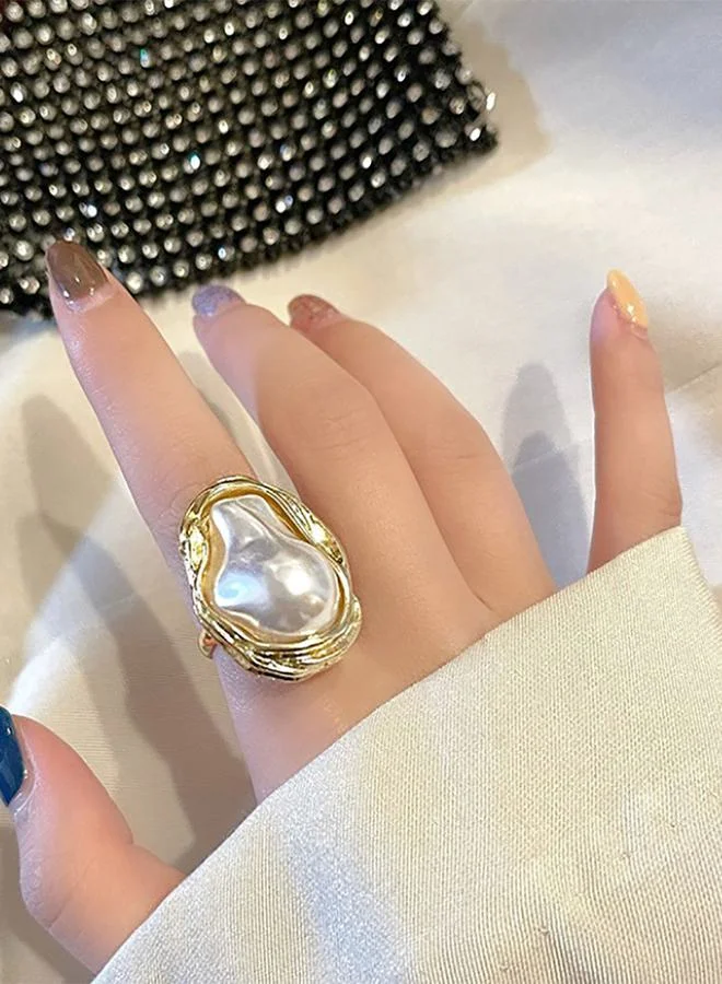 ستايلي Faux Pearl Ring