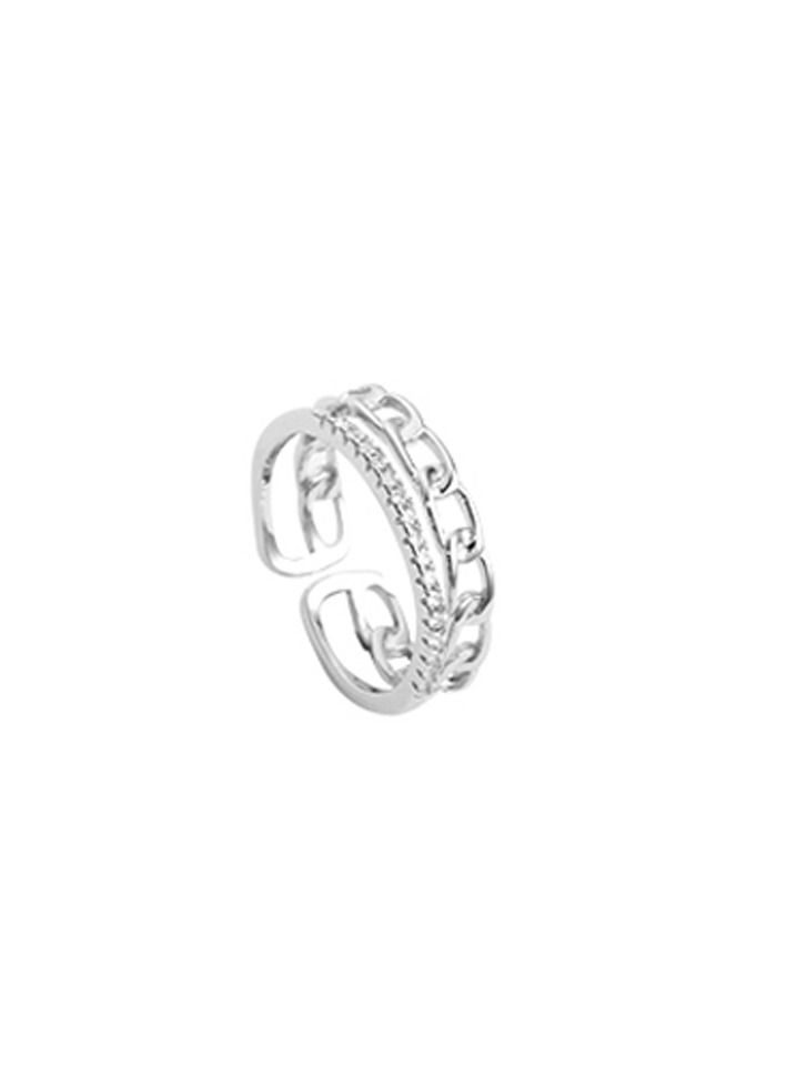 Double layer chain opening ring
