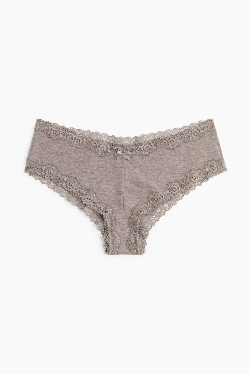 H&M 3-pack cotton and lace hipster briefs