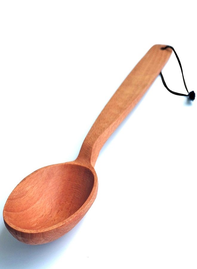 ECOSALL 14" Large Wooden Spoon with a Deep Scoop. Heavy Duty Big Non-Stick Cooking Spoon with a Strong Long Handle for Stirring, Mixing, Canning in Big Pots. - Image 1