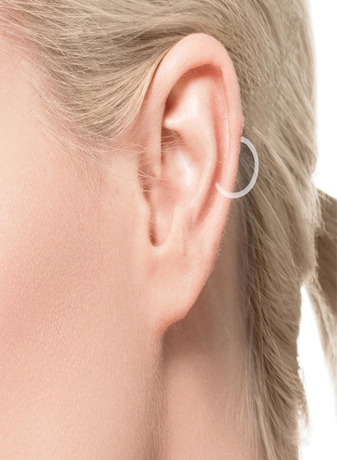 Yolev 24Pcs Clear Nose Rings Acrylic Septum Retainer Clear Plastic Septum Ring Cartilage Tragus Hoop Earrings Tongue Lip Body Piercing Flexible Plastic Hoop Earrings for Women Men Piercing Retainer - Image 5