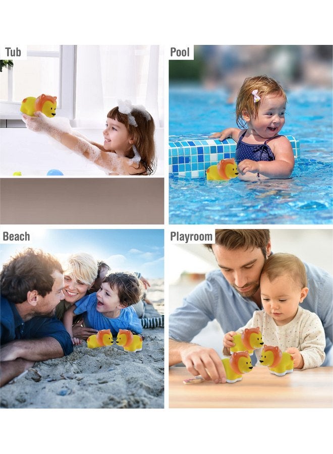 Puzzled DolliBu Lion Bath Buddy Squirter - Floating Yellow Lion Rubber Bath Toy, Fun Water Squirting Bathtime Play For Toddlers, Cute Wild Life Zoo Animal Toy For The Bathtub, Beach, & Pool for Girls & Boys - Image 3