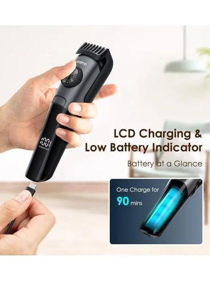 Oraimo Professional Electric Razor Smart Trimmer 2 Precision Durable Precision Dial Trimmer - Black - Image 4