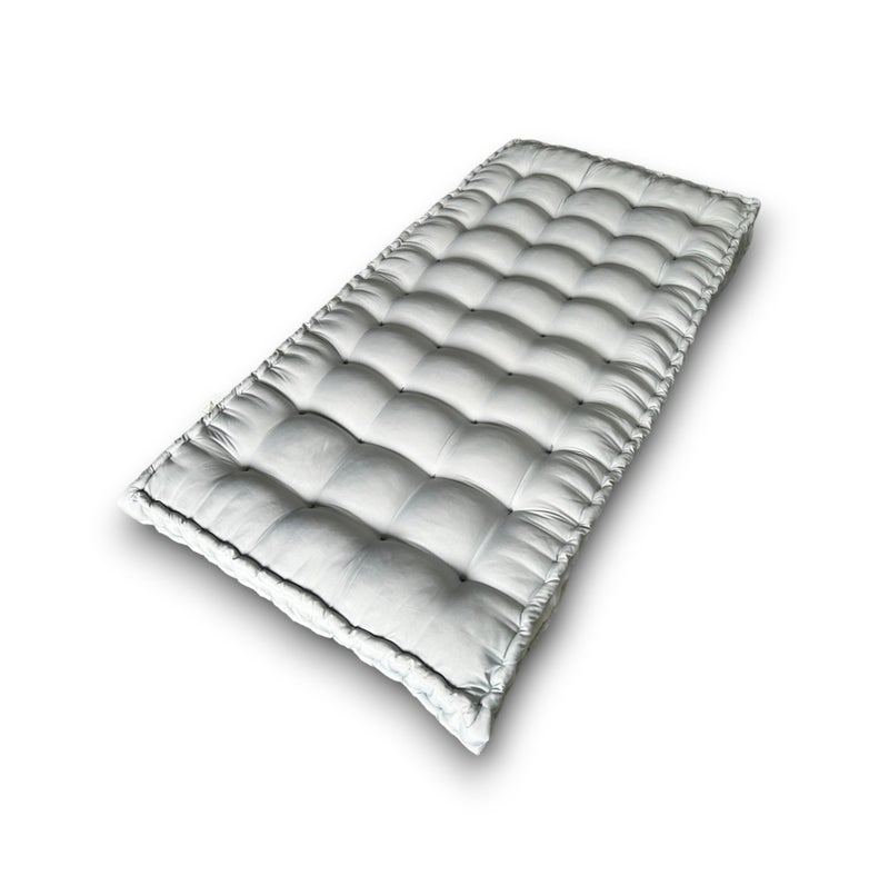Atootfusion Soft Cotton Floor Box Mattress, 5-Inch Thick, Foldable, Movable Medium Firm, Solid Colored Bed Mattress (Grey, Small Single Bed 30X72X5 Inches) - Image 1