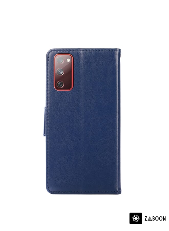 Zaboon Protective Case Cover For Samsung Galaxy S20 FE Crystal Texture Horizontal Flip Leather Case with Holder & Card Slots & Wallet - Image 3