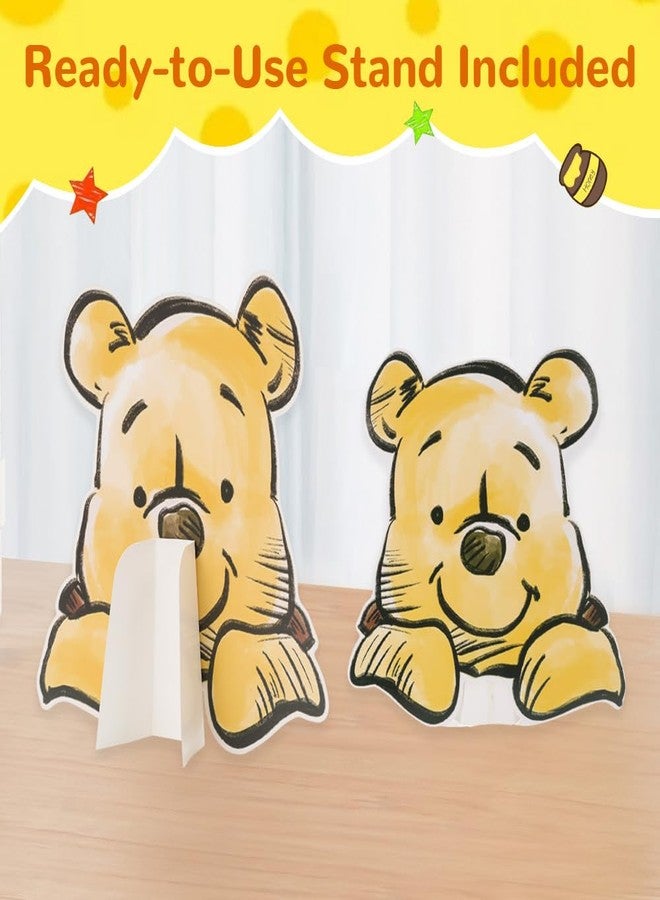 CORODER 9PCS Large Winnie Party Supplies, Large Winnie Cutouts with Stand for Baby Shower Decorations Cardboard Cutout Prop Party Decor - Image 4