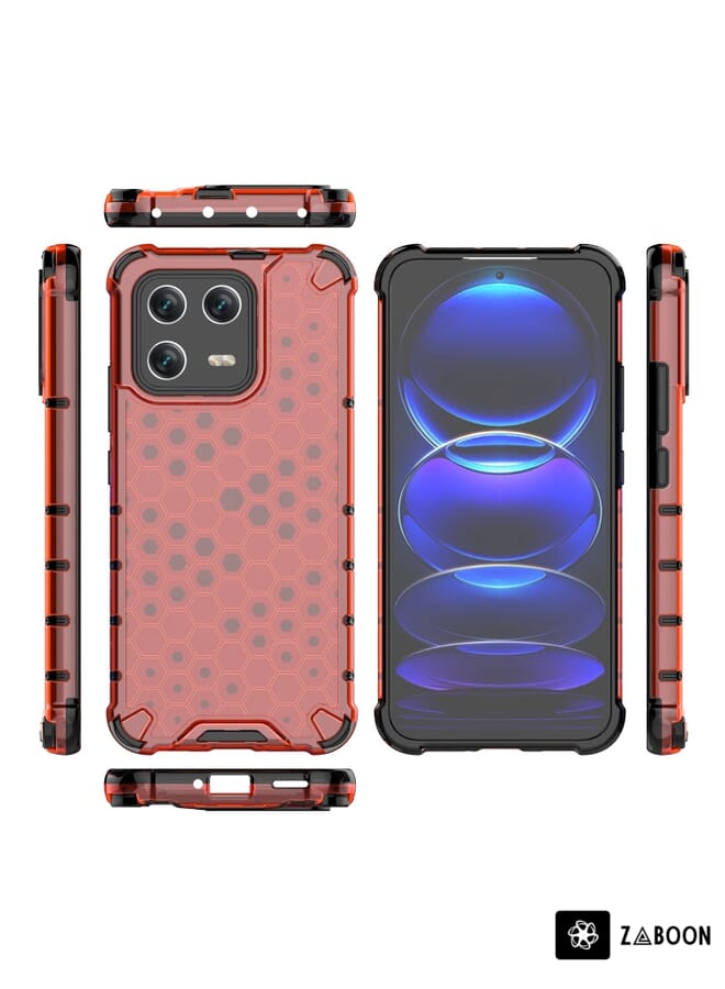 Zaboon Protective Case Cover For Xiaomi 13 Lanyard Honeycomb - Image 4
