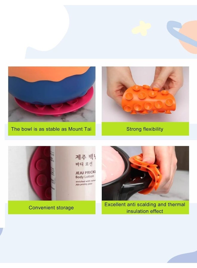 GLOGLOW Baby Place Mats, Baby Feeding Bowl Cup Anti Slip Placemat Kids Magic Suction Mat - Image 5