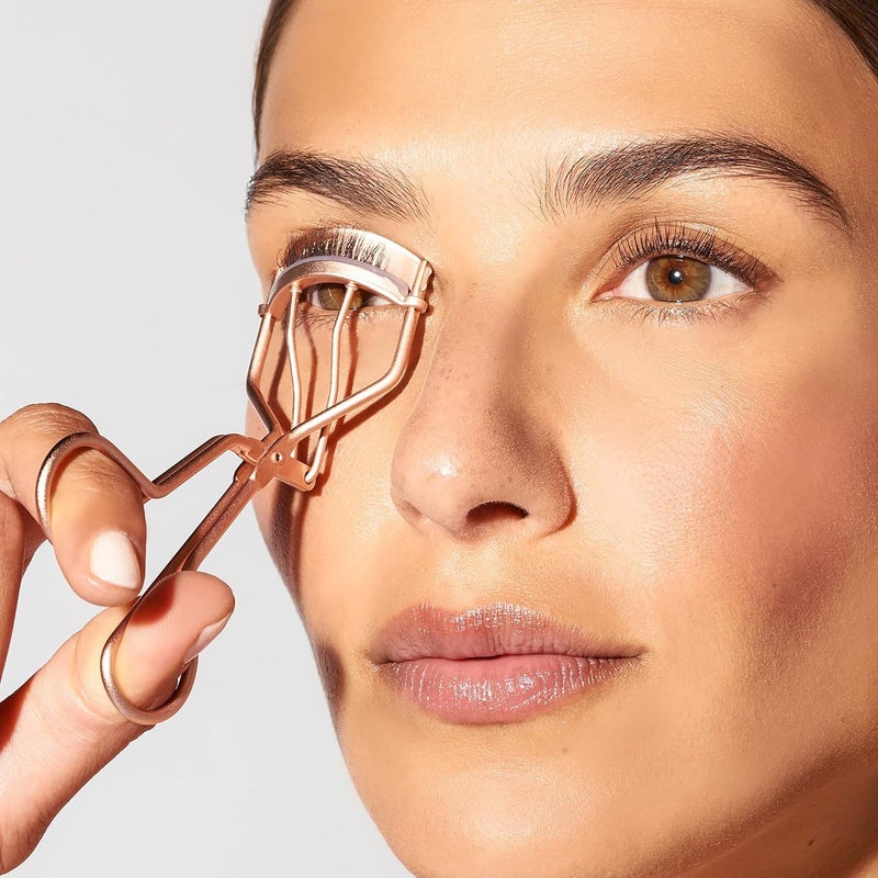Tweezerman Rose Gold Eyelash Curler - All Eye Shapes, Eye Lash Curler Refill Pads - Image 2