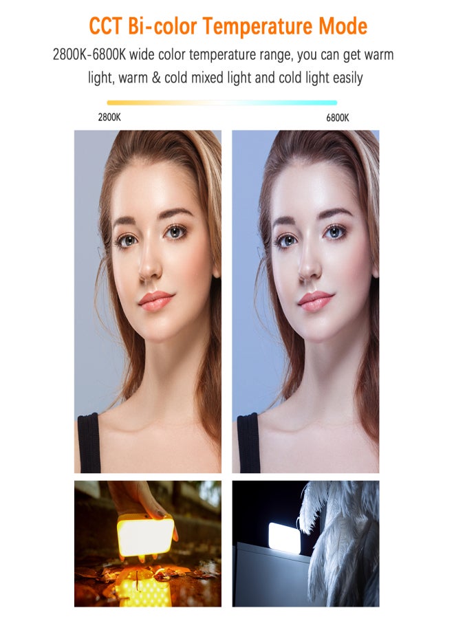 Weeylite مصباح فيديو Weeylite S05 الجيب RGB، إضاءة LED قابلة للتعتيم من 2800 كلفن إلى 6800 كلفن، 26 تأثير إضاءة، مؤشر تجسيد اللون CRI95+، بطارية مدمجة، تحكم عن بعد عبر تطبيق جوال، شاشة OLED مع محول تثبيت ملحقات لتصوير مدونات الفيديو والبث المباشر. - Image 3