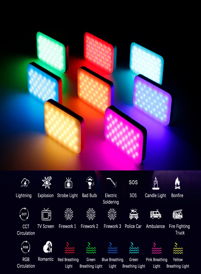 Weeylite مصباح فيديو Weeylite S05 الجيب RGB، إضاءة LED قابلة للتعتيم من 2800 كلفن إلى 6800 كلفن، 26 تأثير إضاءة، مؤشر تجسيد اللون CRI95+، بطارية مدمجة، تحكم عن بعد عبر تطبيق جوال، شاشة OLED مع محول تثبيت ملحقات لتصوير مدونات الفيديو والبث المباشر. - Image 4