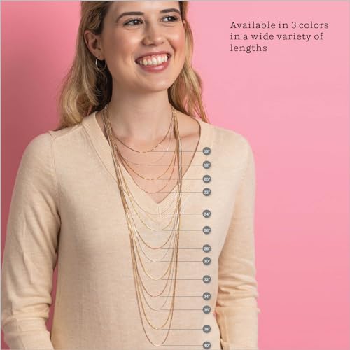 KEZEF 925 Sterling Silver Necklace for Women | Thin 0.7mm 18k Gold plated, Rose Gold chain for women, Silver chain necklace jewelry | cadena de plata 925 para hombre mujer - Image 3