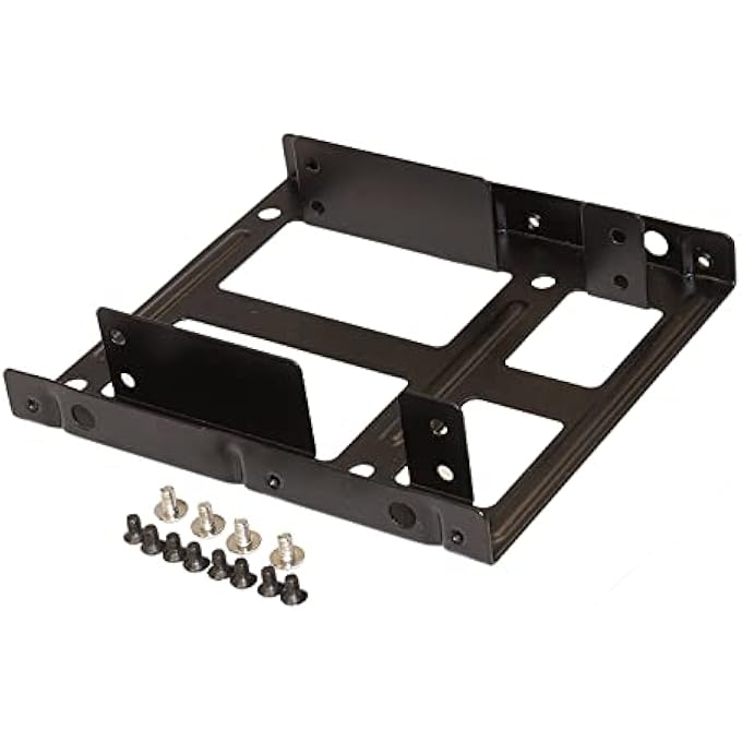 rayihni DUAL 2.5 INCH TO 3.5 INCH INTERNAL HARD DISK DRIVE SSD/HDD ADAPTER MOUNTING KIT BRACKET (PACK OF 1) - Image 1