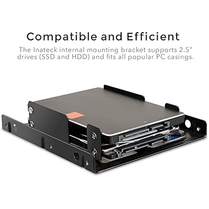 rayihni DUAL 2.5 INCH TO 3.5 INCH INTERNAL HARD DISK DRIVE SSD/HDD ADAPTER MOUNTING KIT BRACKET (PACK OF 1) - Image 3