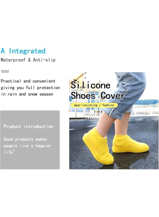 Meetion Silicone Waterproof Shoes Cover,Reusable No-Slip Silicone Shoe Protectors for Kids,Women,Men. (Medium) - Image 3