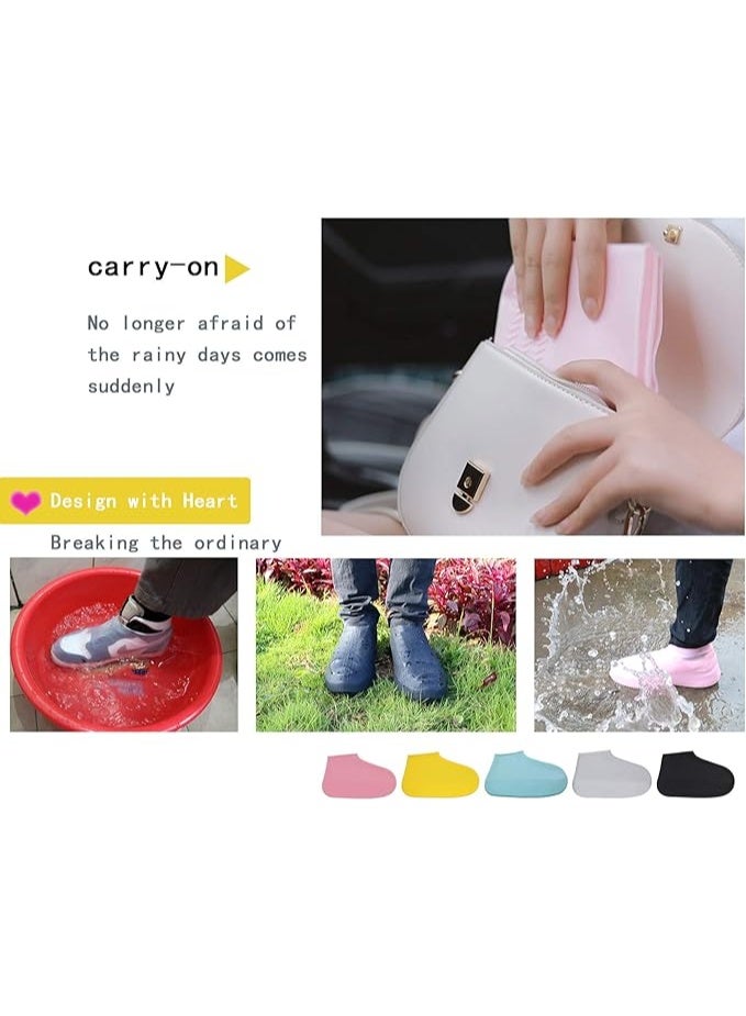 Meetion Silicone Waterproof Shoes Cover,Reusable No-Slip Silicone Shoe Protectors for Kids,Women,Men. (Medium) - Image 4