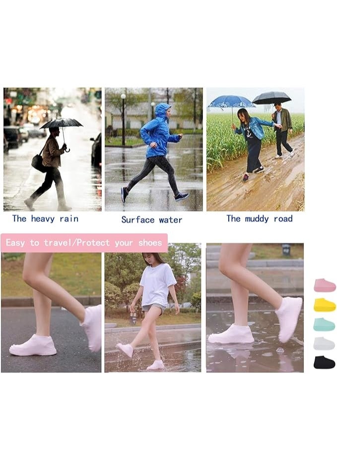 Meetion Silicone Waterproof Shoes Cover,Reusable No-Slip Silicone Shoe Protectors for Kids,Women,Men. (Medium) - Image 5