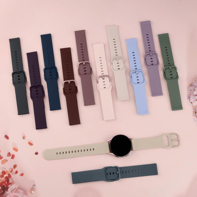 Tobfit 20mm Watch Bands Quick Release Watch Straps with Color Matched Metal Buckle, Soft Silicone Breathable Replacement Sport Watch Wristbands for Women Men - Image 3