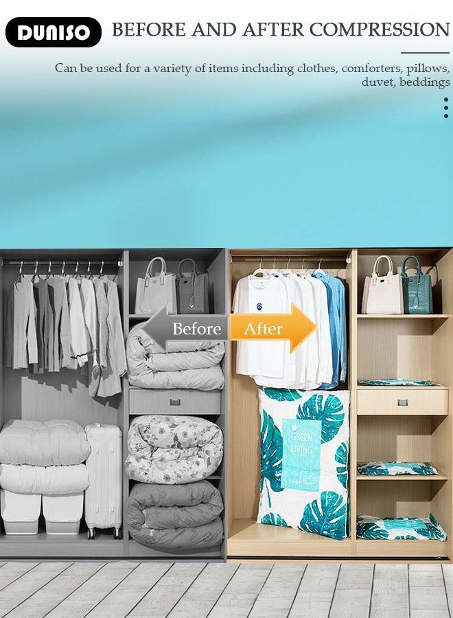 DUNISO 80*100 cm Vacuum Storage Bags-5 Compression Bags Pump Needed Reusable Compression Bags Space Saver Home Packing Organizers for Packing, Clothes, Comforters, Blankets - Image 5