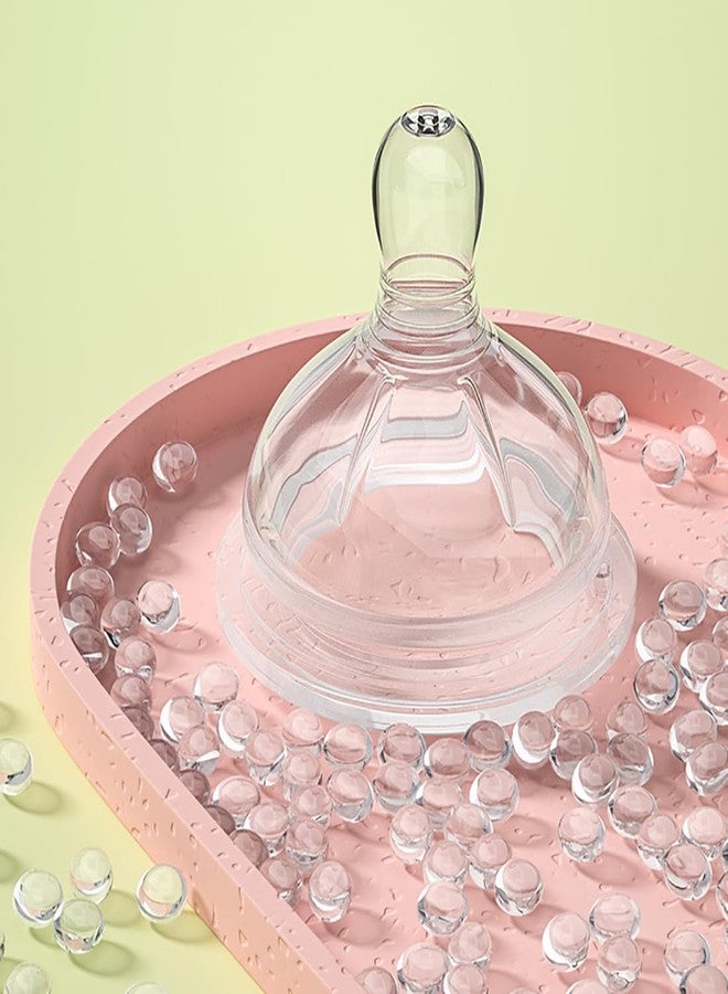 Oberni Toddler Milk Bottle 330ml/11oz, Anti-Colic Baby Bottle with Fast Variable Flow Nipple for 12 Months, Weigthed Straw, Non-Slip Handle, Pink/1Pack - Image 2