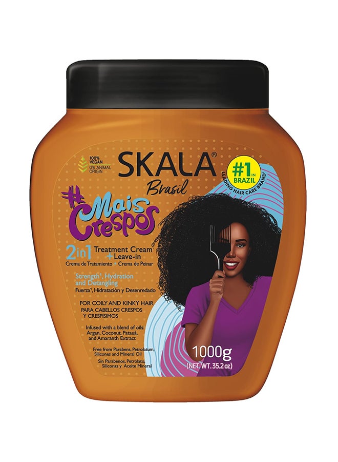 SKALA Expert Mais Crespos 2-in-1 Cream And Conditioner for Curly Hair I Hydration and Detangling I 1000 grams - Image 1