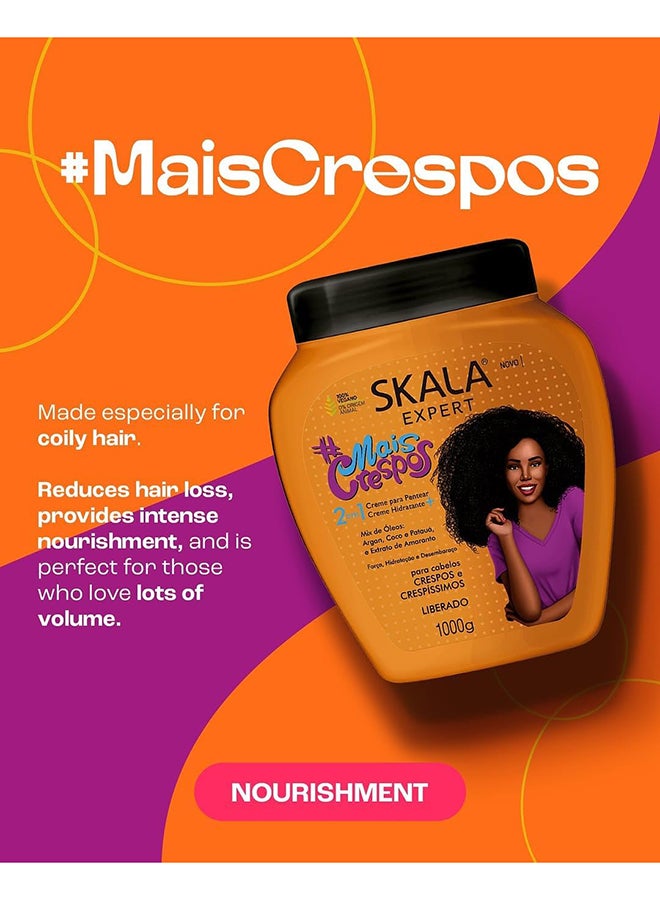 SKALA Expert Mais Crespos 2-in-1 Cream And Conditioner for Curly Hair I Hydration and Detangling I 1000 grams - Image 2
