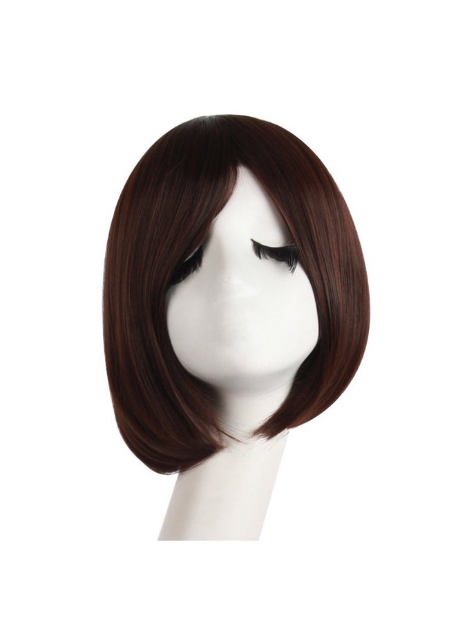 12 Inches/30Cm Beautiful Dark Brown Ladies Short Straight Carve Bangs Bob Synthetic Wig - pzsku/Z4398F8CE63453F981ECAZ/45/_/1696663872/5501063c-4815-4766-bab1-6931aa9e6574