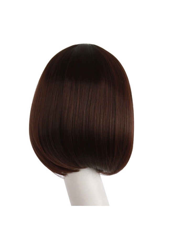 12 Inches/30Cm Beautiful Dark Brown Ladies Short Straight Carve Bangs Bob Synthetic Wig - pzsku/Z4398F8CE63453F981ECAZ/45/_/1696663876/5bd7ff88-54df-4af3-aa92-b6c3ef4feabc