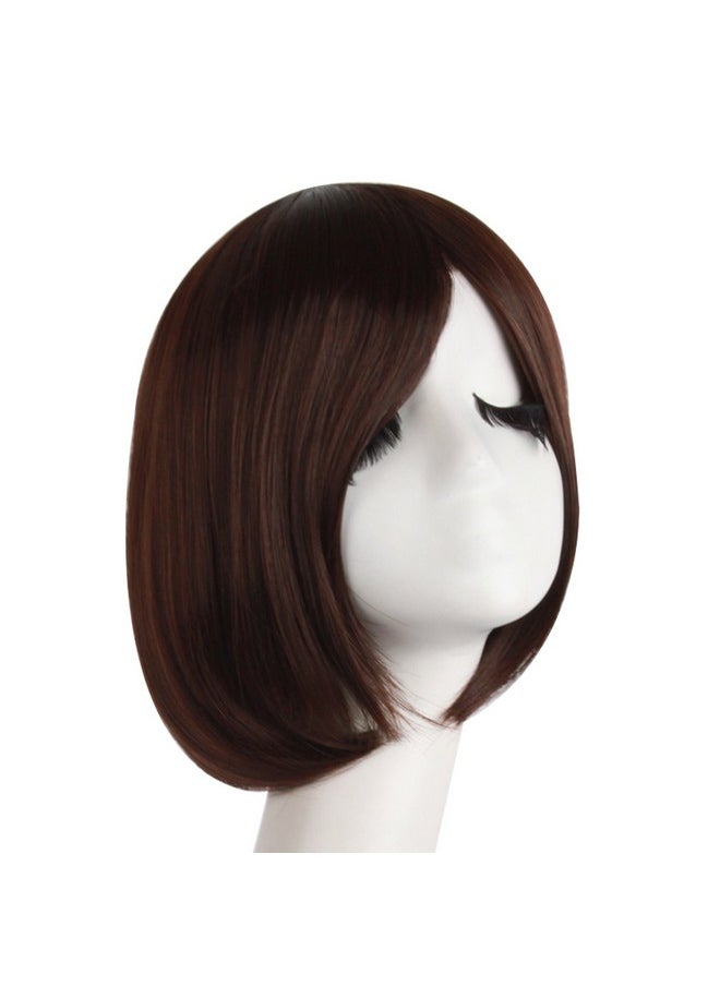 12 Inches/30Cm Beautiful Dark Brown Ladies Short Straight Carve Bangs Bob Synthetic Wig - pzsku/Z4398F8CE63453F981ECAZ/45/_/1696663882/d3b6357c-ea93-4642-90dd-1ede39ecddf5