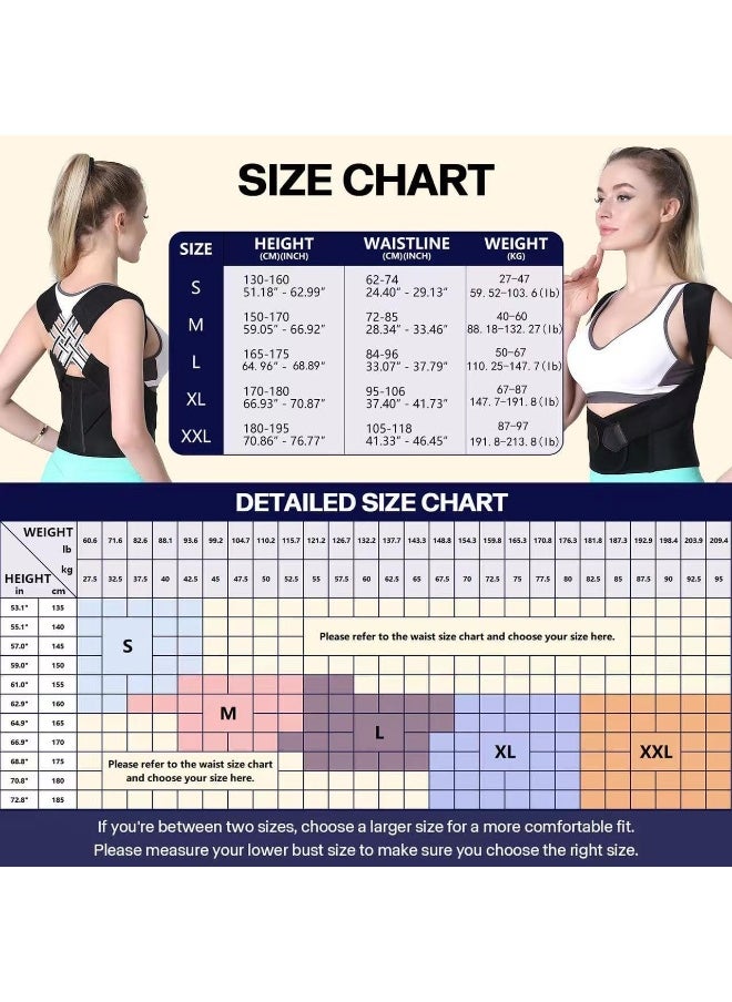 Kimaya Posture Corrector for Women and Men, Adjustable Back Brace, Back Straightener Corrector, Hunchback Correction, Spine Support (XL)  - Image 2