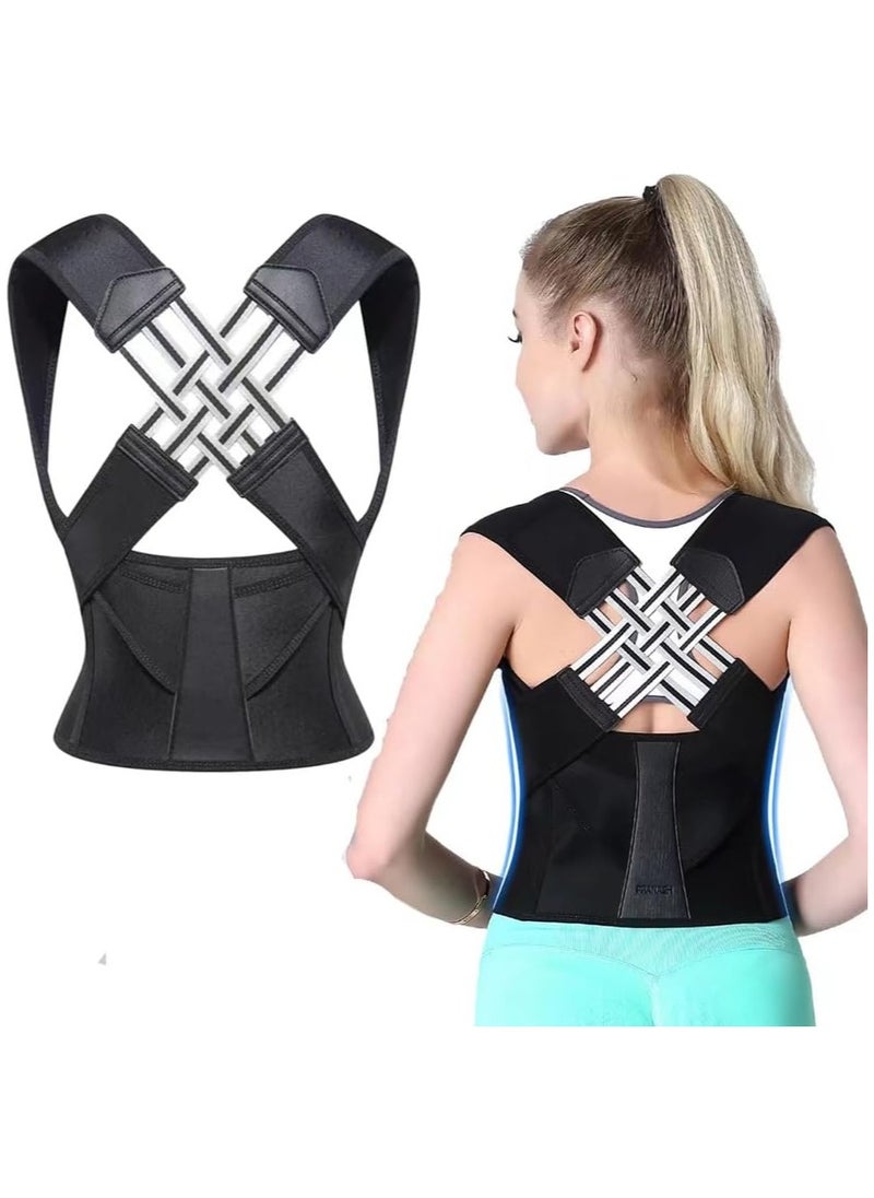 Kimaya Posture Corrector for Women and Men, Adjustable Back Brace, Back Straightener Corrector, Hunchback Correction, Spine Support (XL)  - Image 1