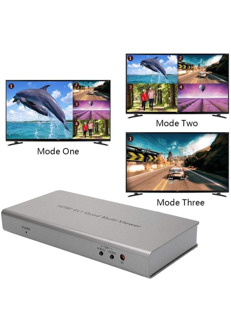 Generic - 4x1 HDMI Quad Video Projector with Seamless Switcher and Switcher, Plus 1080p Full HD 3D Support, 4x1 PIP Multi-Display - Image 1