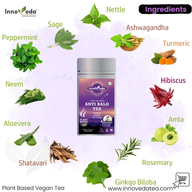 INNOVEDA Anti Bald Tea 1 Month Pack 30 Tea Cups - Image 2