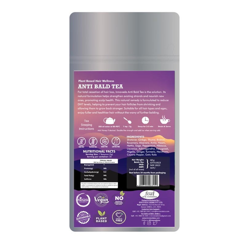 INNOVEDA Anti Bald Tea 1 Month Pack 30 Tea Cups - Image 5