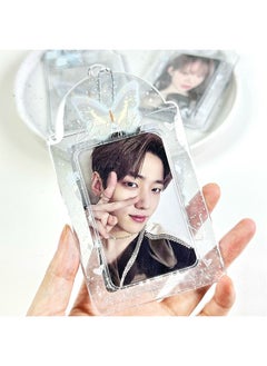 اتش واي مجموعة حامل بطاقة صور Kpop مع سلسلة مفاتيح فراشة Y2K حامل بطاقة فوتو-كارد Kpop حاملي سحر Kawaii بطاقة صور سلسلة المفاتيح معرف حاملي بطاقة الحافلة Kawaii Kpop الملحقات  - Image 2