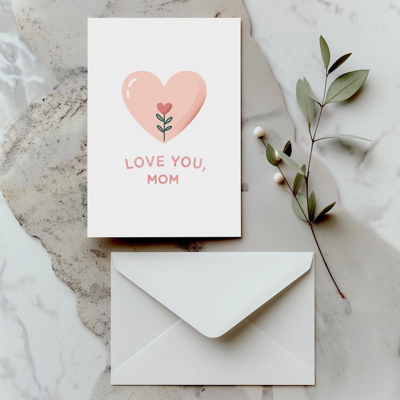 Paper Play Mother's Day Card - Elegant Mothers Day Card with Envelope, Rose Gold Foil Greeting Card 4 x 6 Inches - Image 2