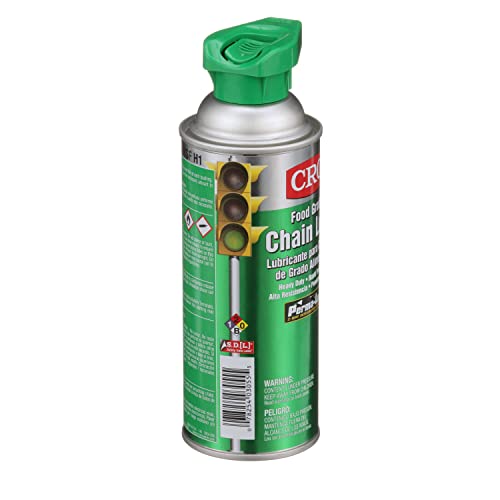 CRC Food Grade Chain Lube 03055 – 12 Wt. Oz. Aerosol, NSF H1 Gear, Chain, and Wire Lubricant - Image 3