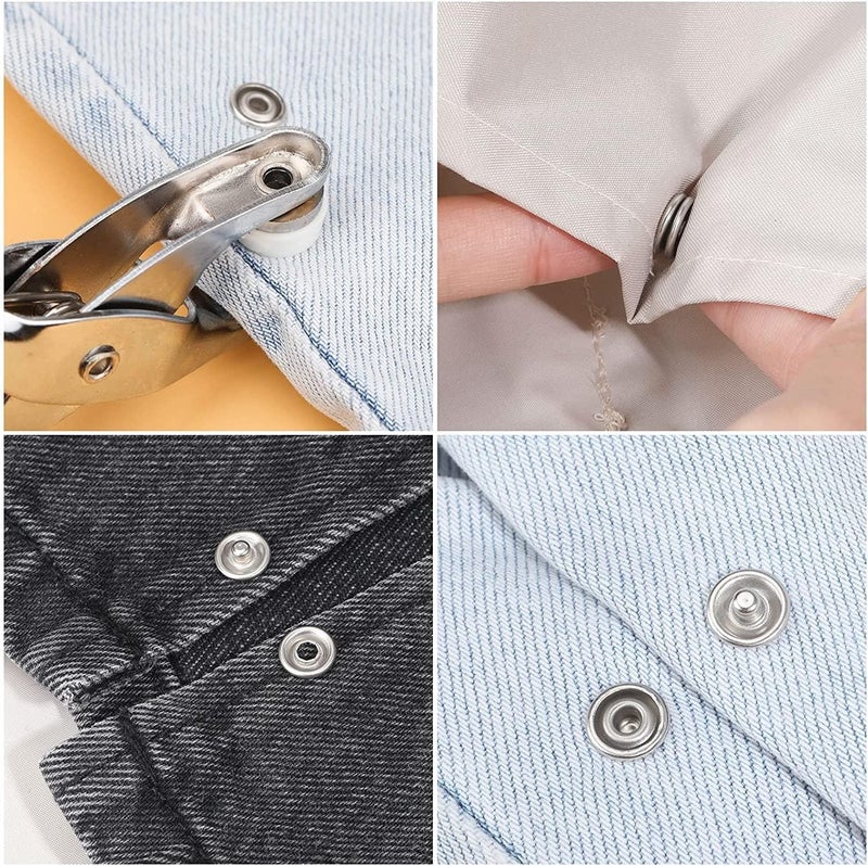 Snap Stapler with Brass and Stainless Steel Mounting Hardware - Fasten Baby Clothes Buttons Neatly and Easily - (2 Pieces Each About 200 Capsules) - Get It Now by Bigjoy Bell - Image 1