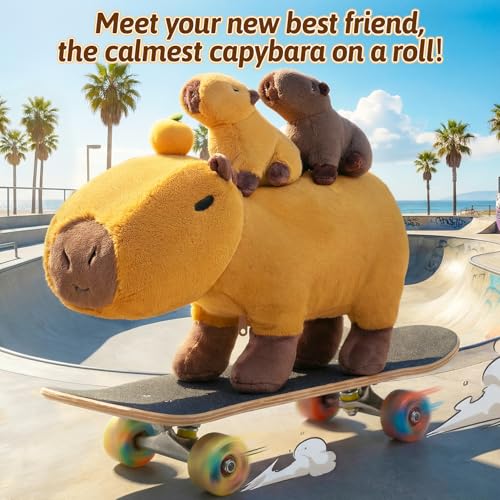 OUOZZZ Capybara Plush Toy 5in1 Large Mommy Capybara Stuffed Animal with 4 Removable Babies Inside Unique Capibaras Peluches Gift for Girls Boys Ideal Birthday Capibara Gift 3 Years and Up - Image 5