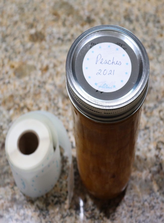 بروينغ أمريكا ملصقات طعام قابلة للذوبان لحفظ الأطعمة، وتخزينها في خزائن المؤن، وحاويات الطعام، وتجهيزها وتخزينها وتنظيمها في برطمانات ماسون - صنع في الولايات المتحدة الأمريكية - تزول تمامًا بالماء - 250 ملصقًا - دائرية بقطر 2 بوصة - Image 2